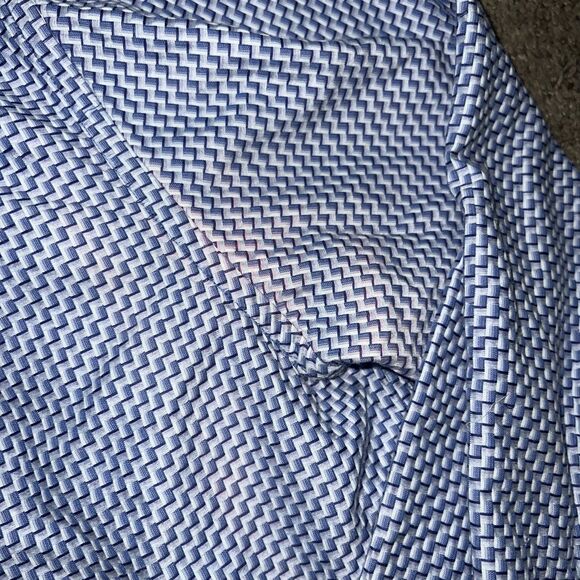 ROBERT GRAHAM LS Flip Cuff Button Front Zig/Zag Shirt SZ LG Cotton - Picture 9 of 9